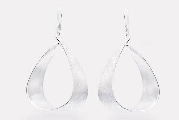 Silver drop earrings