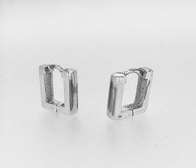Silver huggie hoop earrings