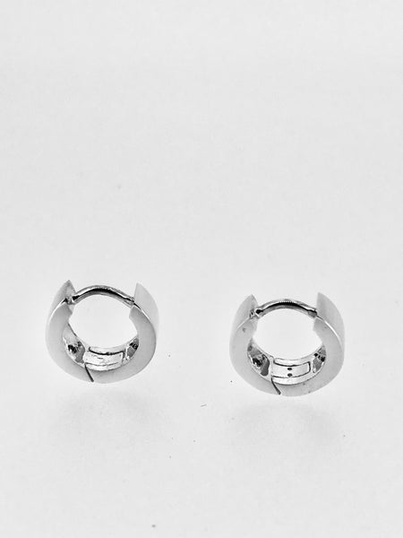 Silver huggie hoop earrings