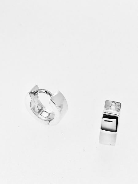 Silver huggie hoop earrings