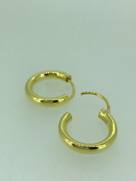 Gold plated hoop earrings
