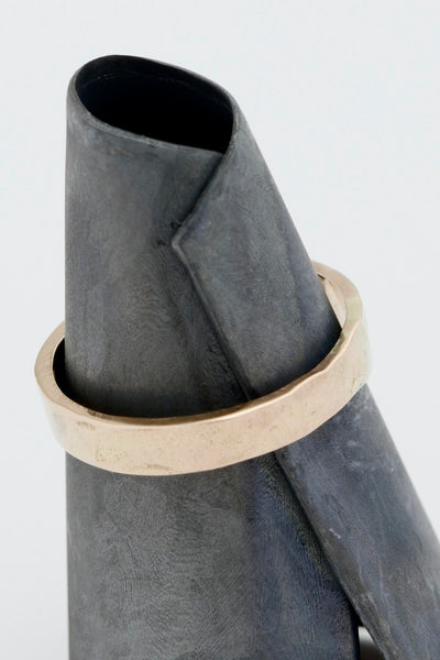 Hand-hammered gold ring