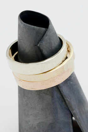 Hand-hammered gold ring