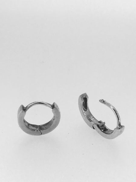 Silver huggie hoop earrings