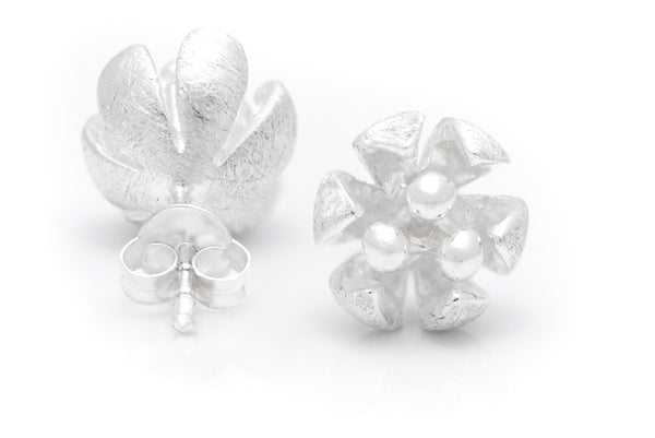Silver stud earrings