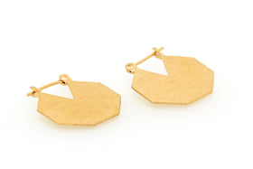 Geometric disc earrings
