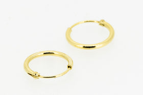 Gold-plated hoop earrings