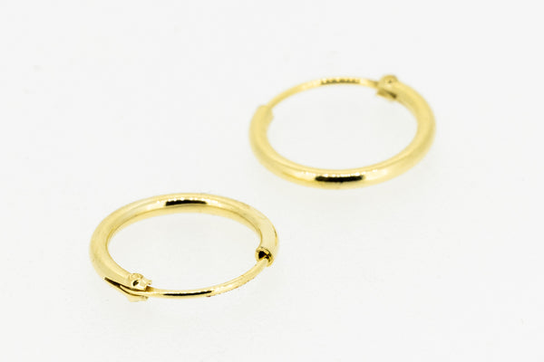 Gold-plated hoop earrings