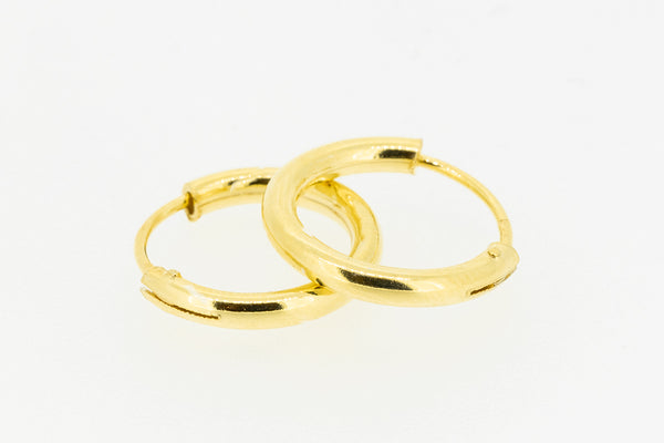Gold-plated hoop earrings