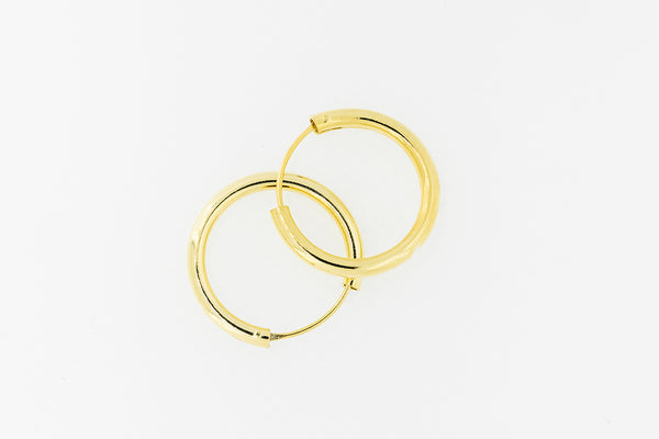 Gold-plated hoop earrings