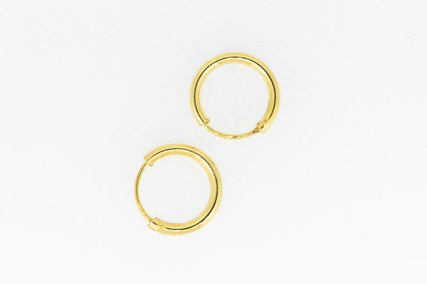 Gold-plated hoop earrings
