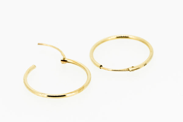 Gold-plated hoop earrings