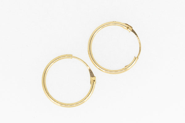 Gold-plated hoop earrings