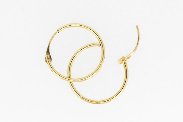 Gold-plated hoop earrings