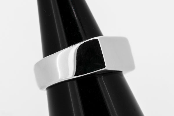 Sterling silver mens signet ring