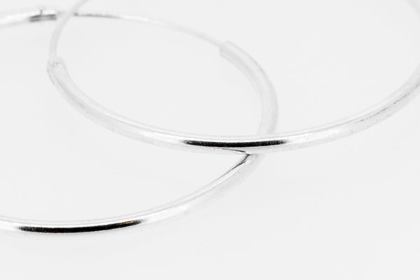 Sterling silver hoops